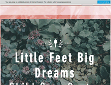 Tablet Screenshot of littlefeetbigdreams.com